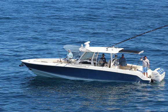 boston whaler.blue hull.3 merc 400.6211
