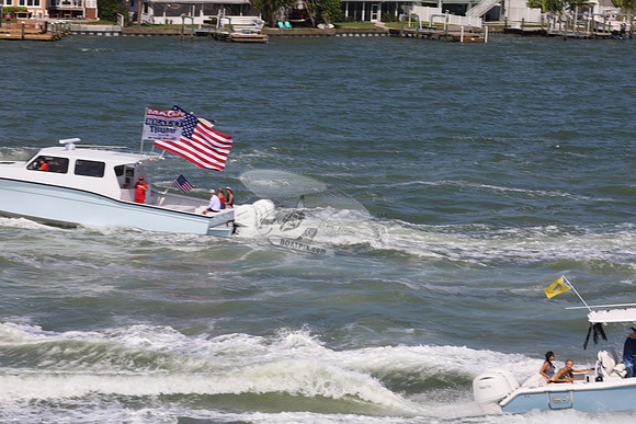 Cabin boat, 4 merc outboards.4