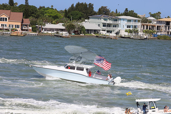 Cabin boat, 4 merc outboards.2