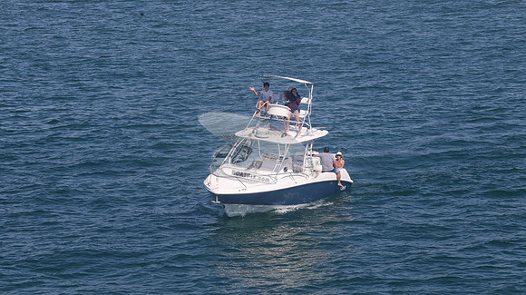 BOSTON WHALER BLUE HULL.2 MERC WHITE.9415