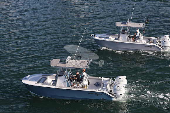 falcon boats.tan hull bimni.2 suzuki 150.0128